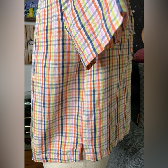 3/$20 A.N.A. A New Approach Women's Short Sleeve Multi Gingham Shirt NWT Small - Picture 3 of 13